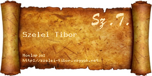 Szelei Tibor névjegykártya